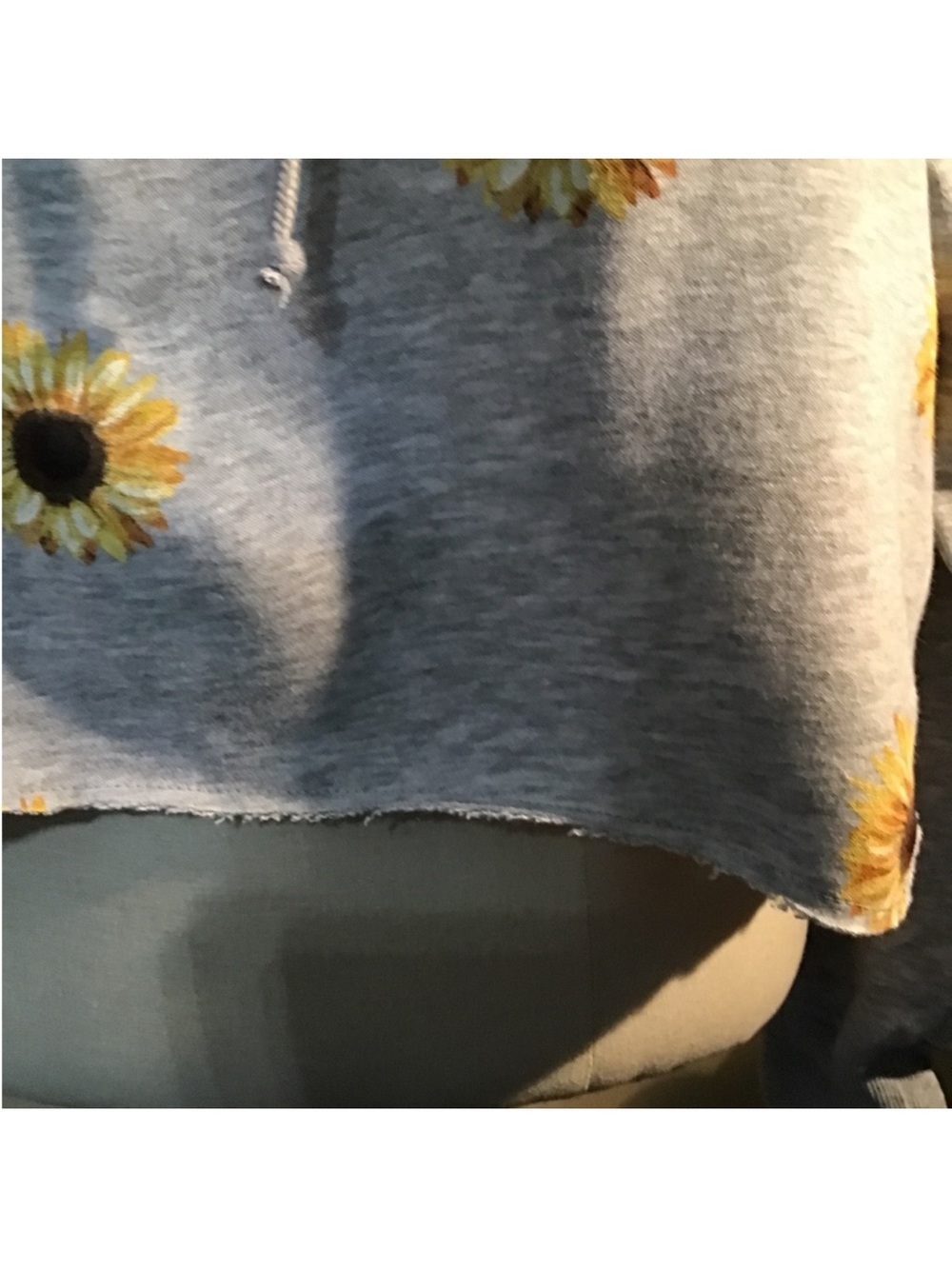 NWT No Boundaries floral sunflower Gray Hoodie sweatshirt xxl - Picture 9 of 9